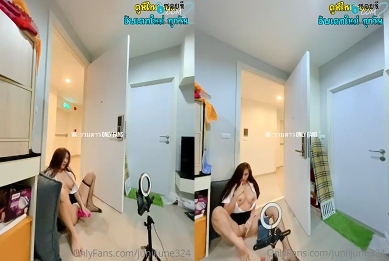 Clip bị rò rỉ Onlyfans juniijune324 Nong June lén lút thủ dâm khi cửa mở.