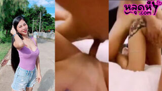 (Thai) A couple of gods, clip leaked, new job, Nong Oil, kiss mark, same good person, husband catches her pussy hole, fucking in and out, very fun