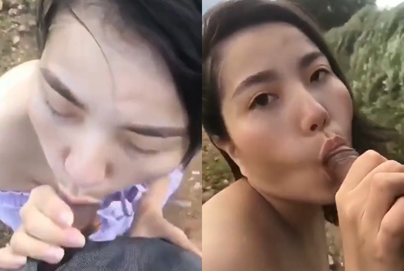 Em gái BJ cho người yêu bên bờ sông