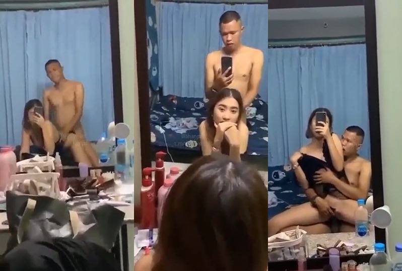 คลิปหลุดไทย แฟนหัวเกรียนจับเมียเย็ดหี แล้วเอาควยกระแทกท่าหมาอย่างรัว