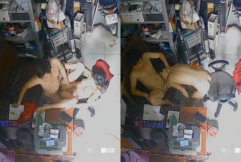 Hack camera hai vợ chồng chơi nhau trong cửa hàng máy tính