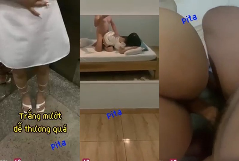 A sleepless night with a cute white-skirted girl - Checker Pita