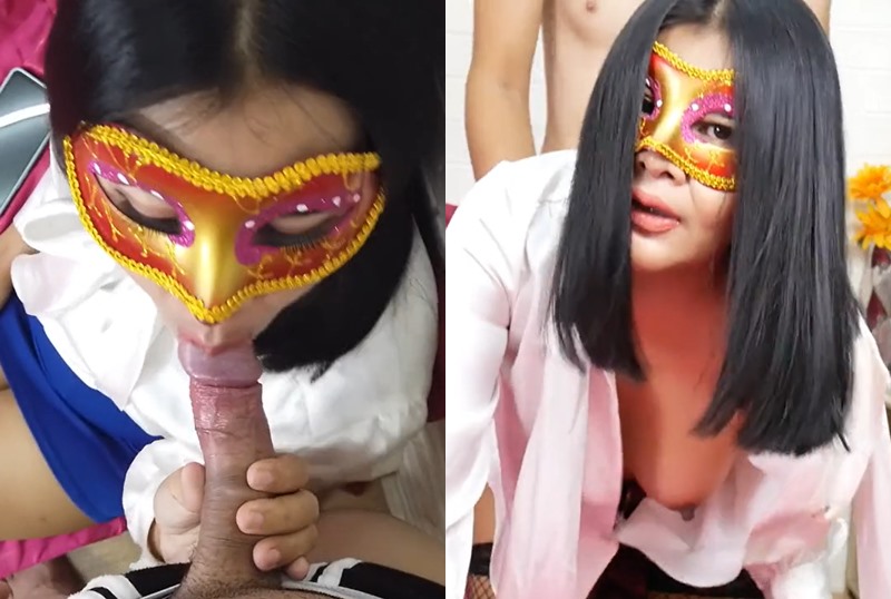 Thái Lan Châu á Đẹp âm hộ liếm thổi kèn sau đó creampied chết tiệt lớn tiếng rên rỉ