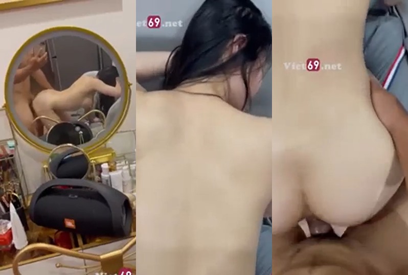 Làm tình với vợ yêu vú to trước gương