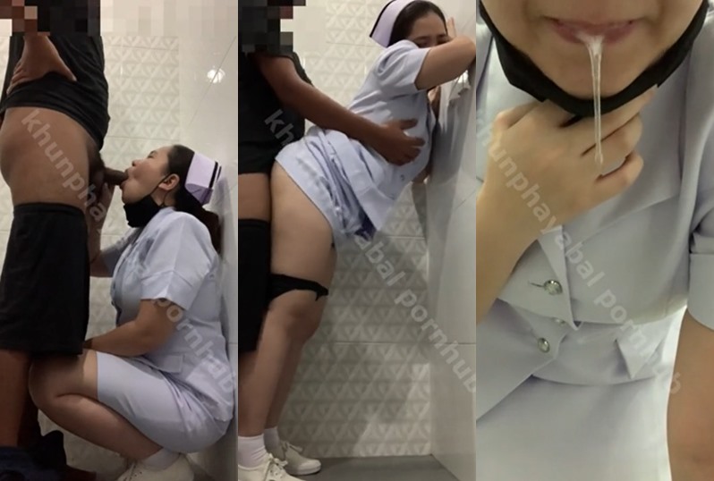 คลิบxเย็ดสาวพยาบาล Khunphayabal แอบหนีกะมาเย็ดกับยามในห้องน้ำ