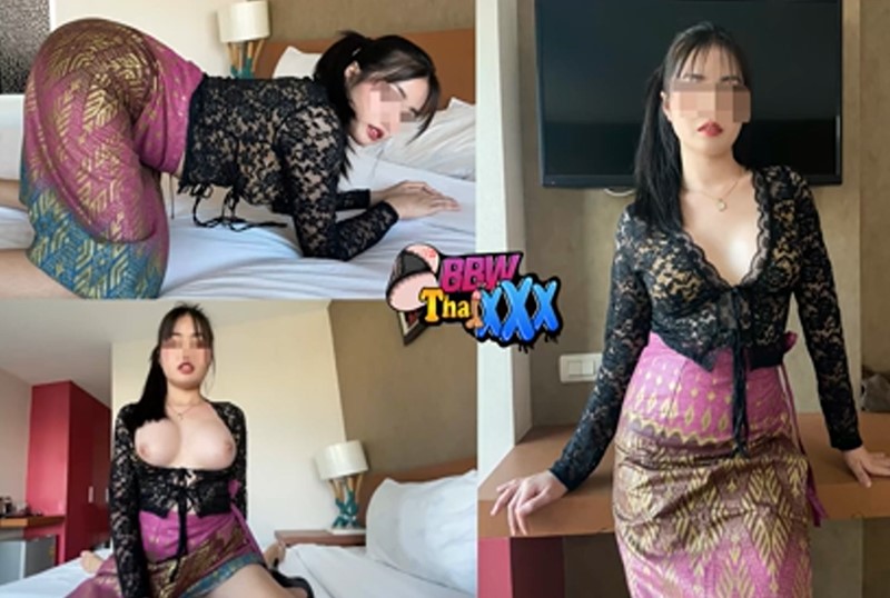 BbwThaixxx - Hotel girl welcoming guests to have sex on Songkran Day, little sister Beam