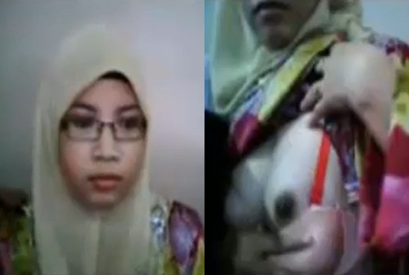 malay- awek tudung depan cam
