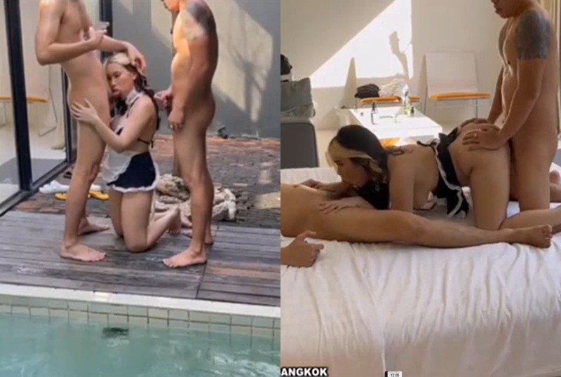 Kingbangkok (kingbkk) แก็งชายนักเย็ดจากกรุงเทพ นัดเย็ดสวิงกิ้งสาวไทยแสนสวย นานๆทีได้เย็ดแบบควยคู่ แอ่นรูหีอวบๆให้ควยเย็ด