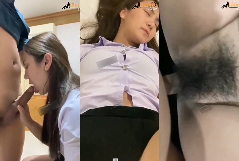 สาวนักศึกษาพยาบาลเรียนเรื่องควยมาแฟนเลยบอกมาลองหน่อยสิว่าเรียนแล้วจะโม๊กควยเด็ดไหม